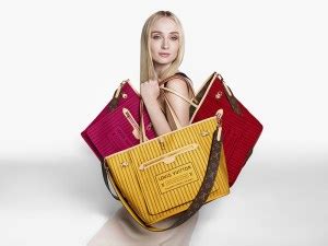 sophie turner louis vuitton bag|Sophie Turner for Louis Vuitton's 'Neverfull Inside Out' Bag Ad .